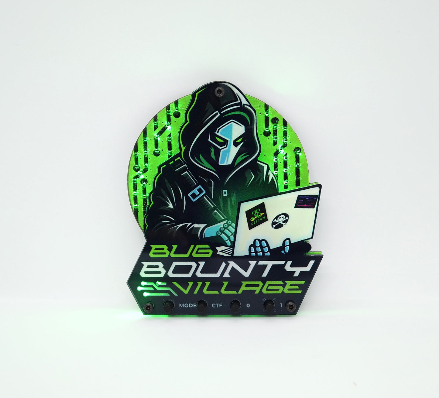 Limited Edition BBV Blinky Badge – GREEN (Pickup Only @ DEF CON)